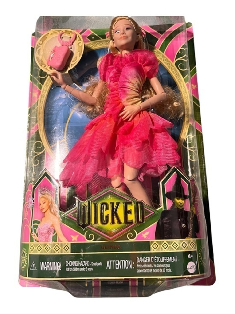 Mattel Glinda Green and Pink Collectible Doll Box Back